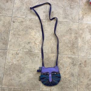 Cat face purse with cross body strap